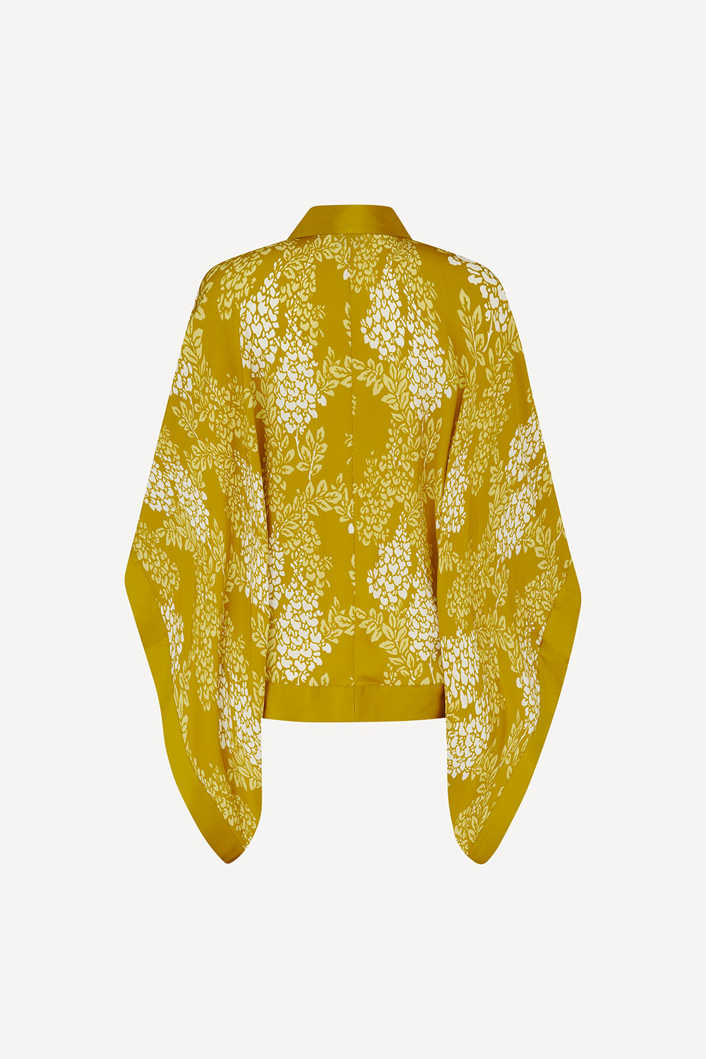 Gold Wisteria floral kimono
