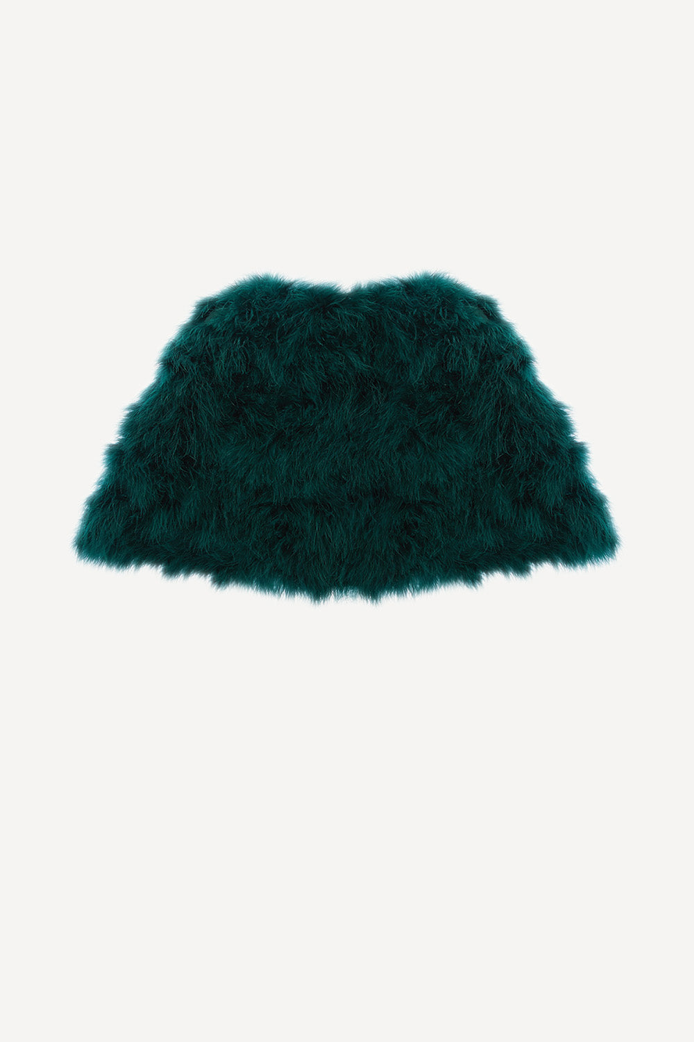 Feather stole in green
