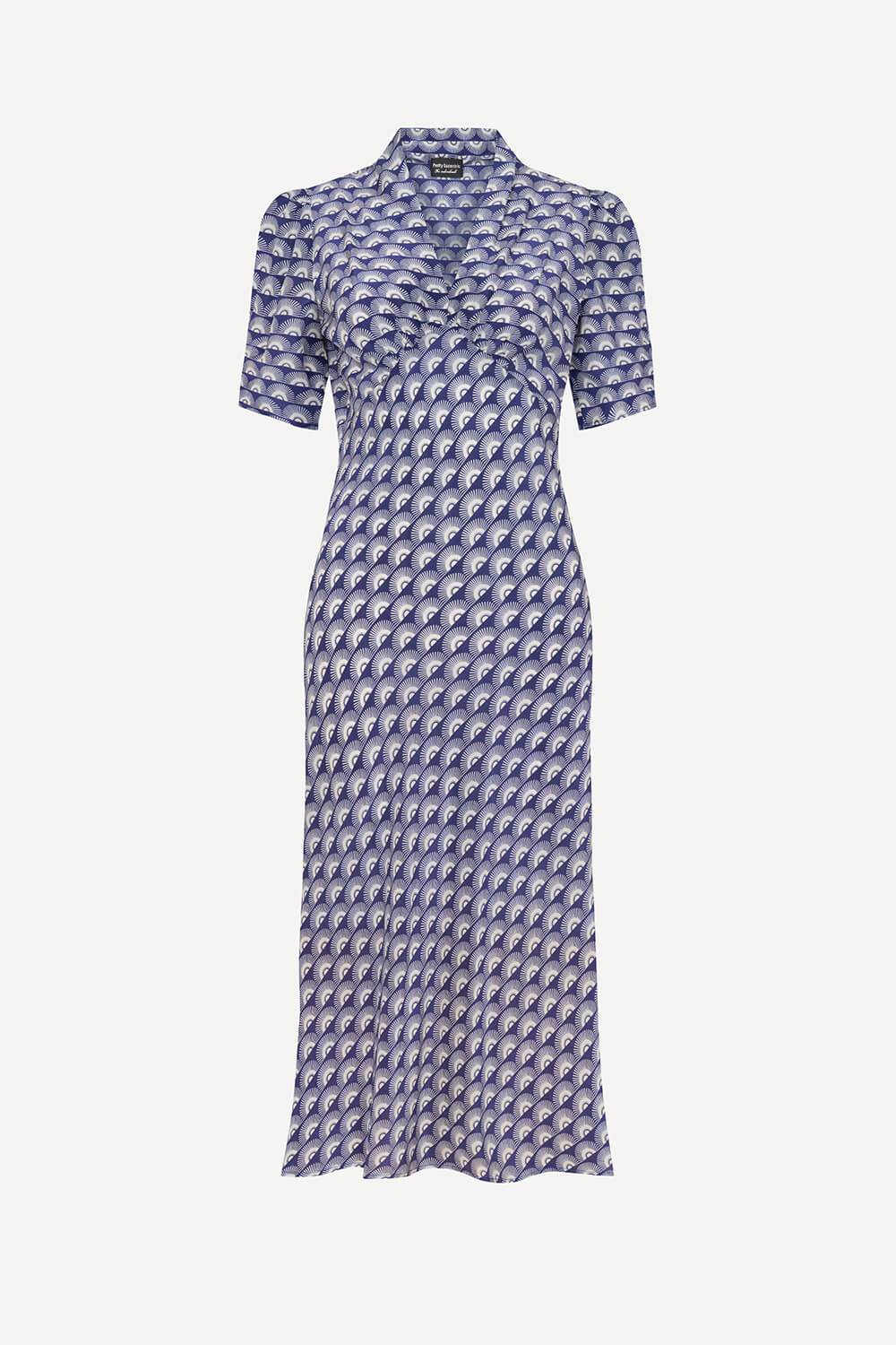 Mabel dress in navy fan print