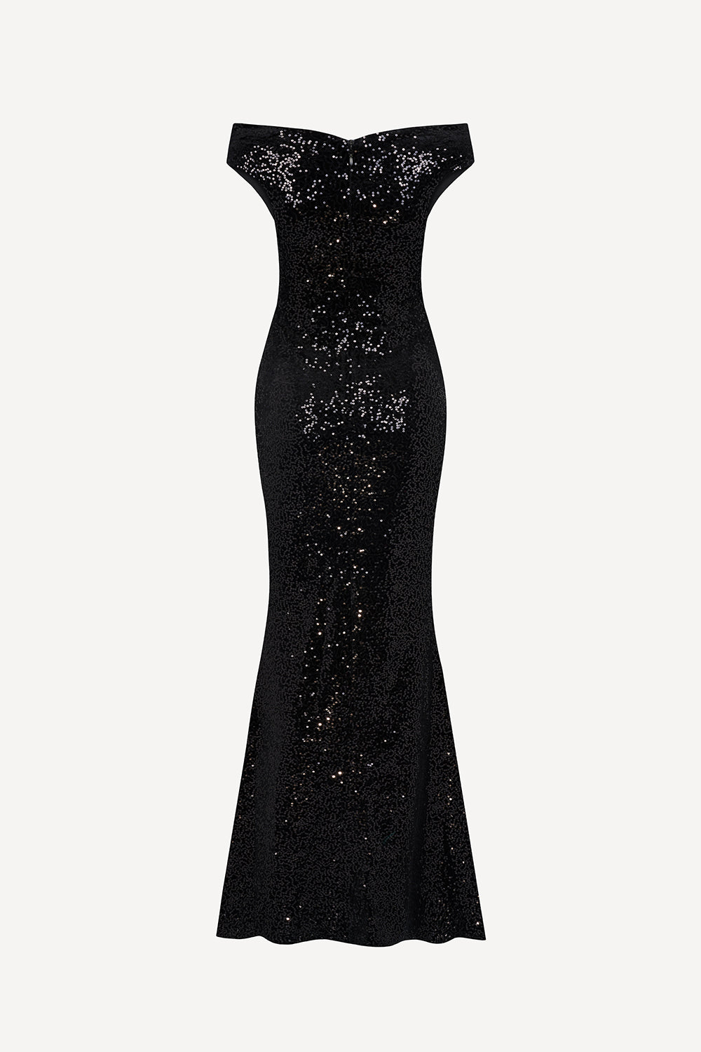 Femme totale sequin gown in jet black