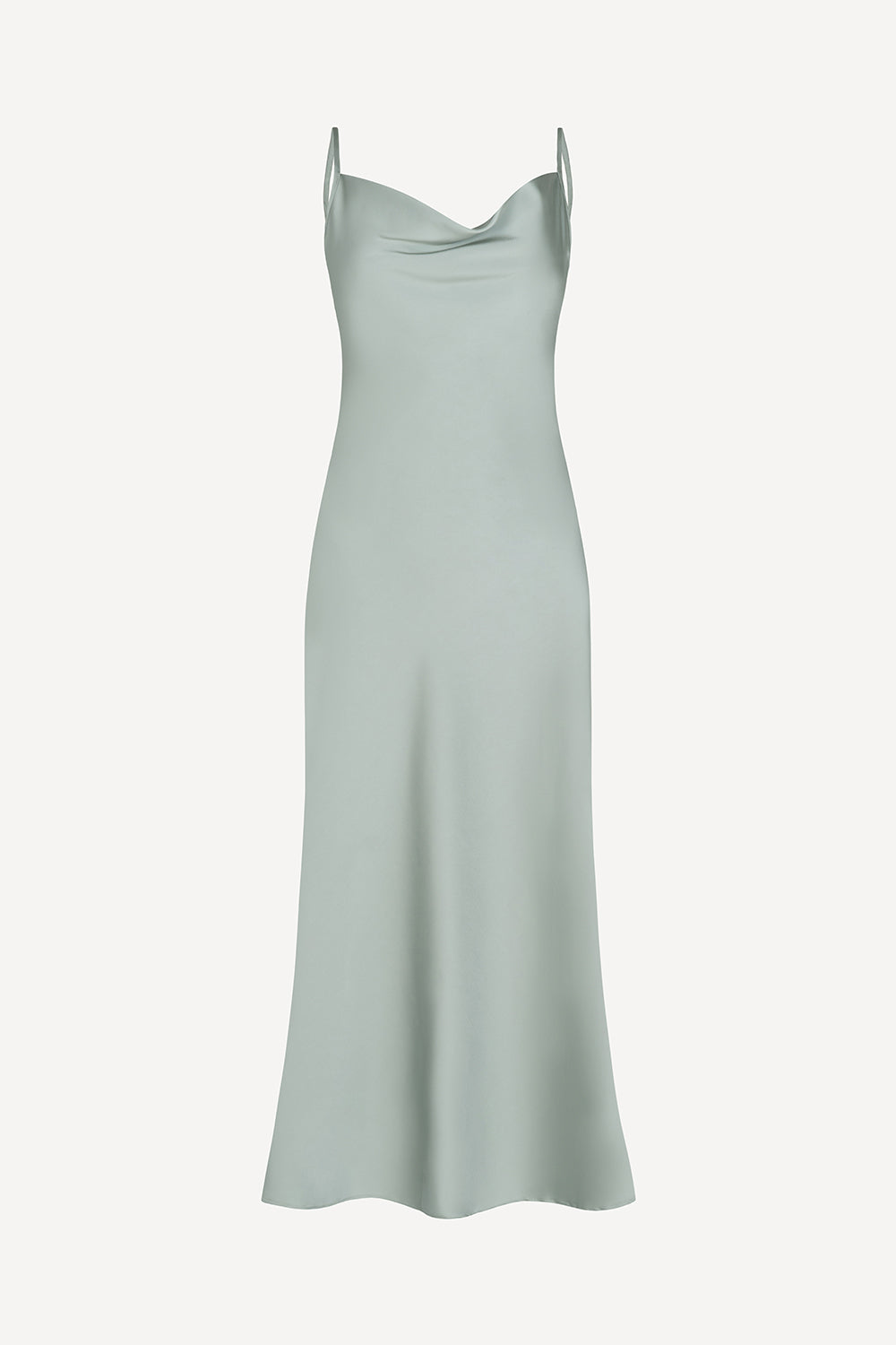 Aurelia sage satin slip dress