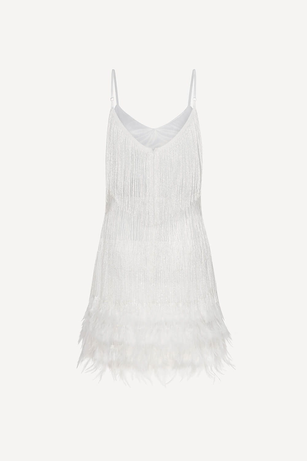 Hundred Watt tassel dress in white