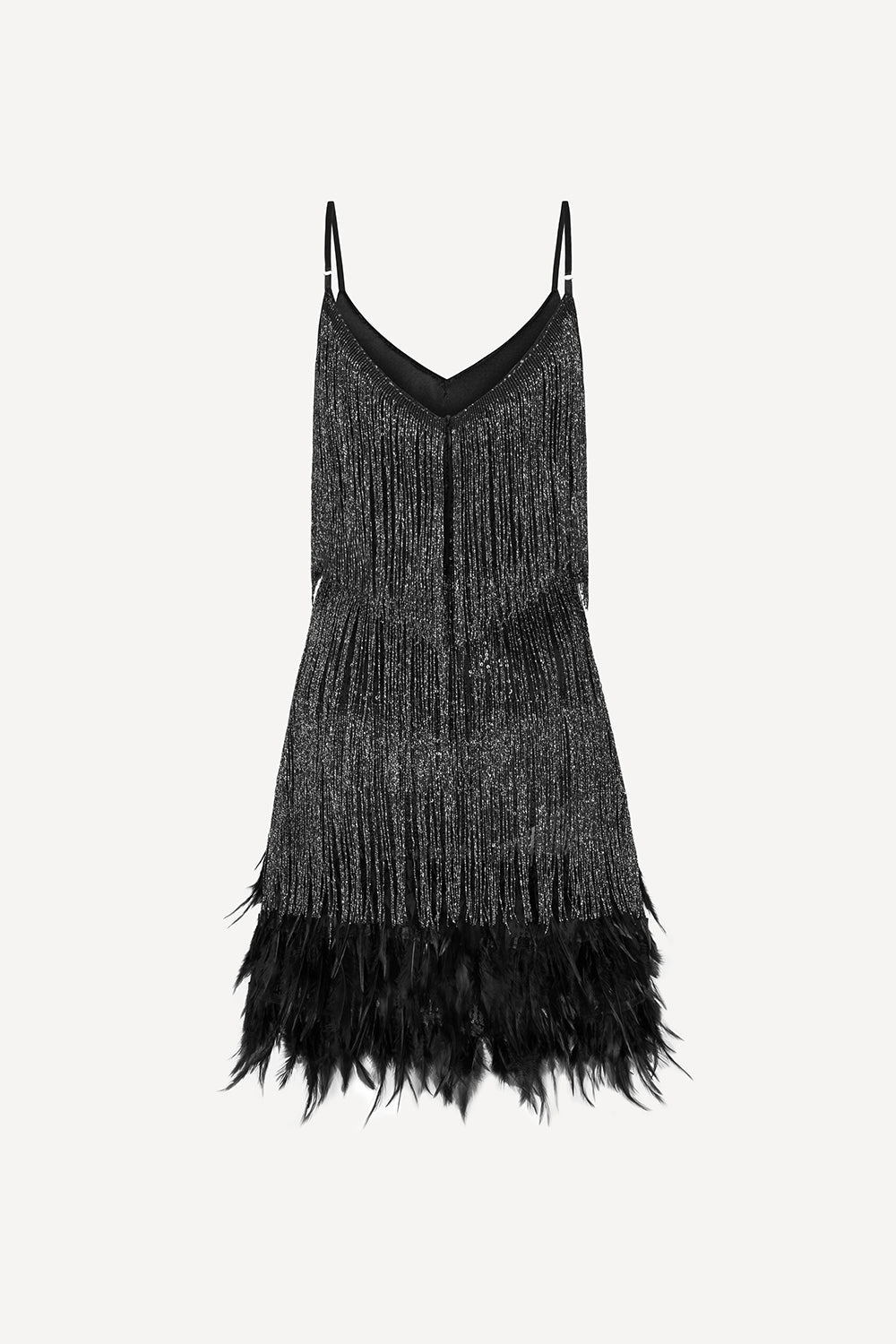 Hundred Watt tassel dress in black