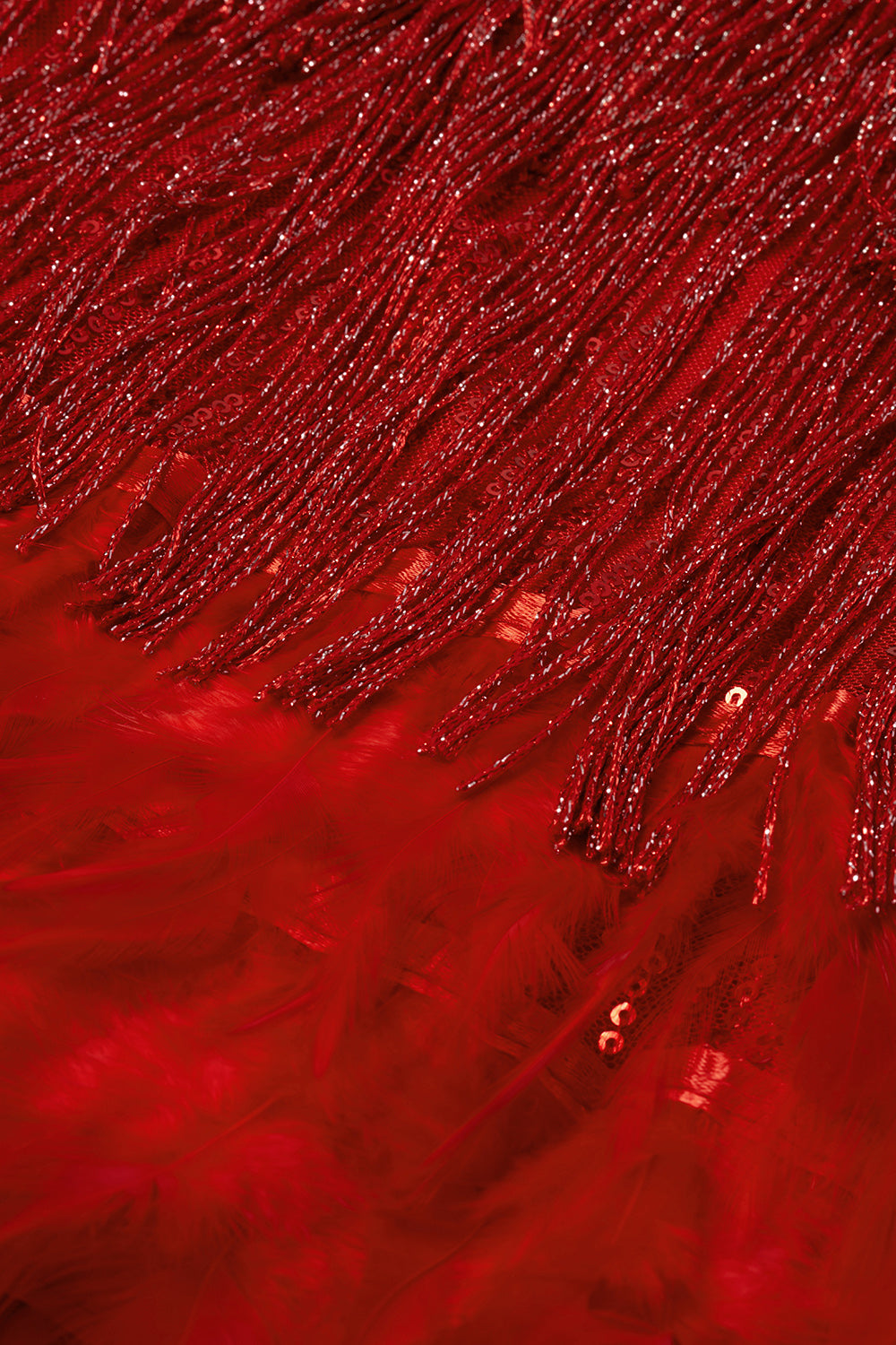 Hundred Watt tassel dress in red