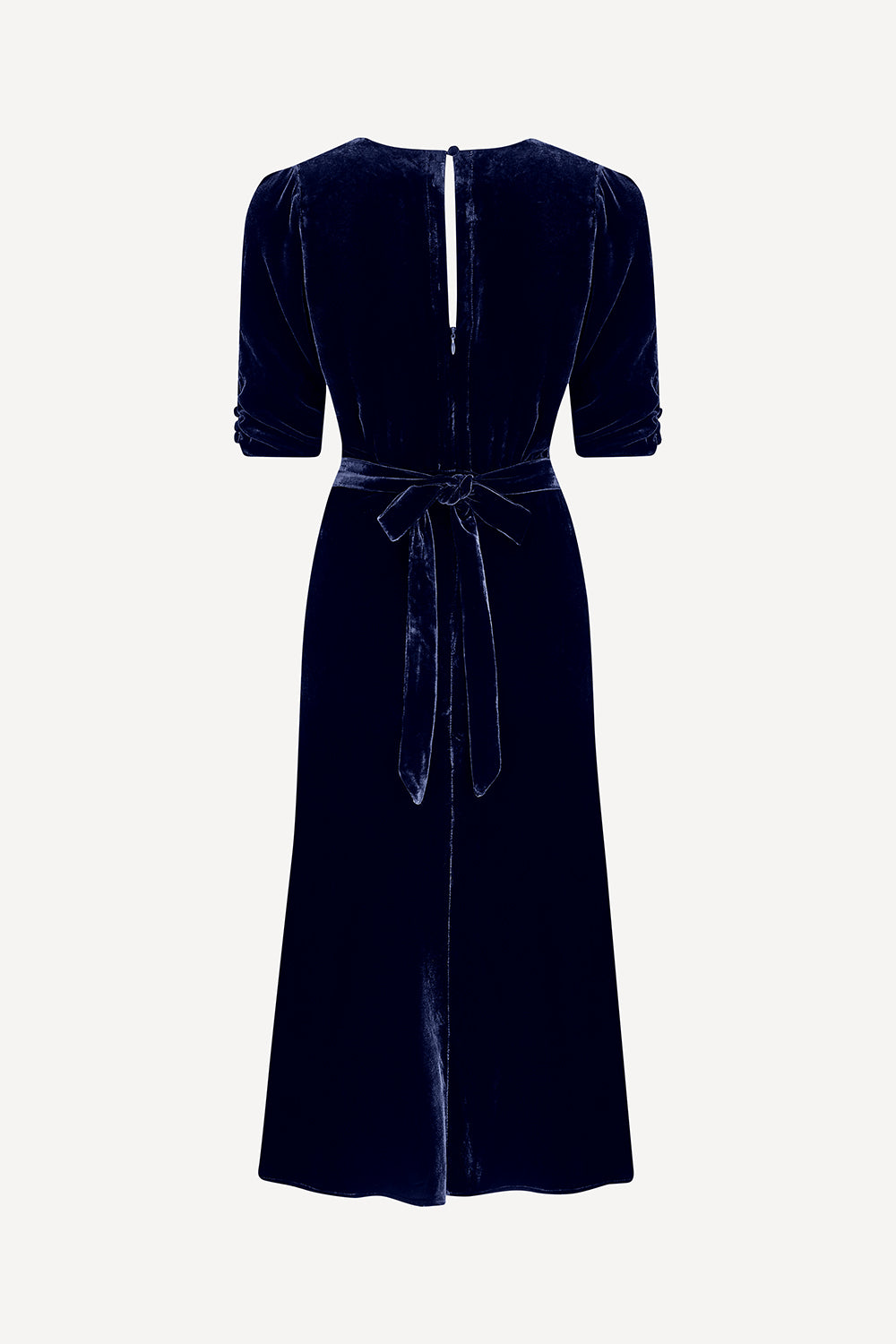 Navy Velvet Bella tea dress