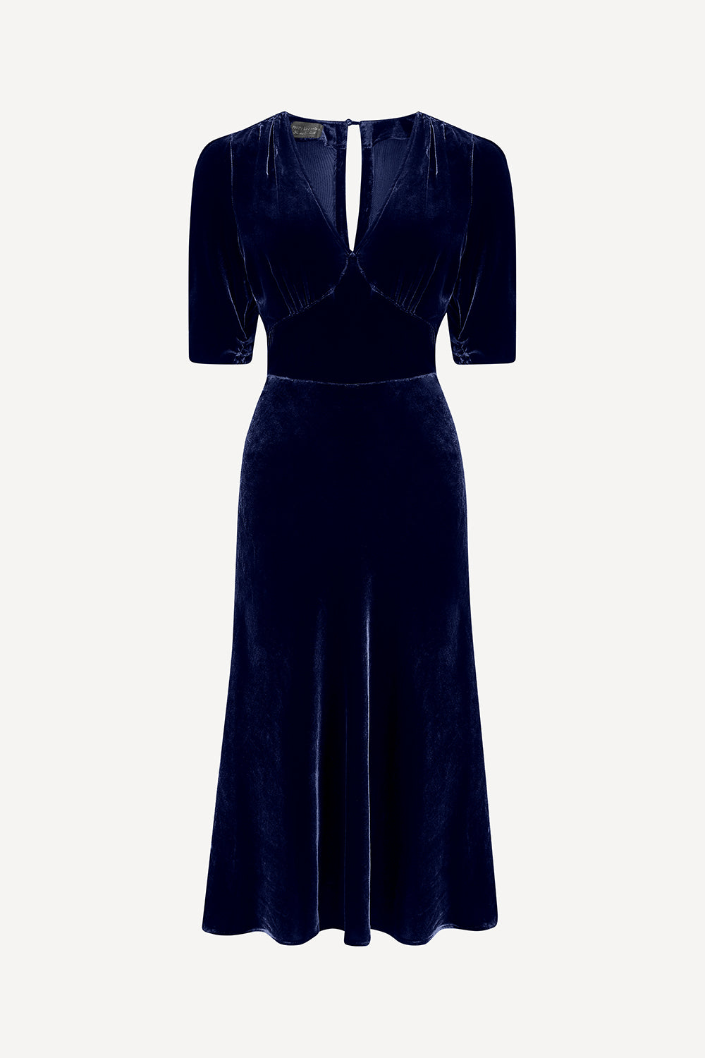 Navy Velvet Bella tea dress