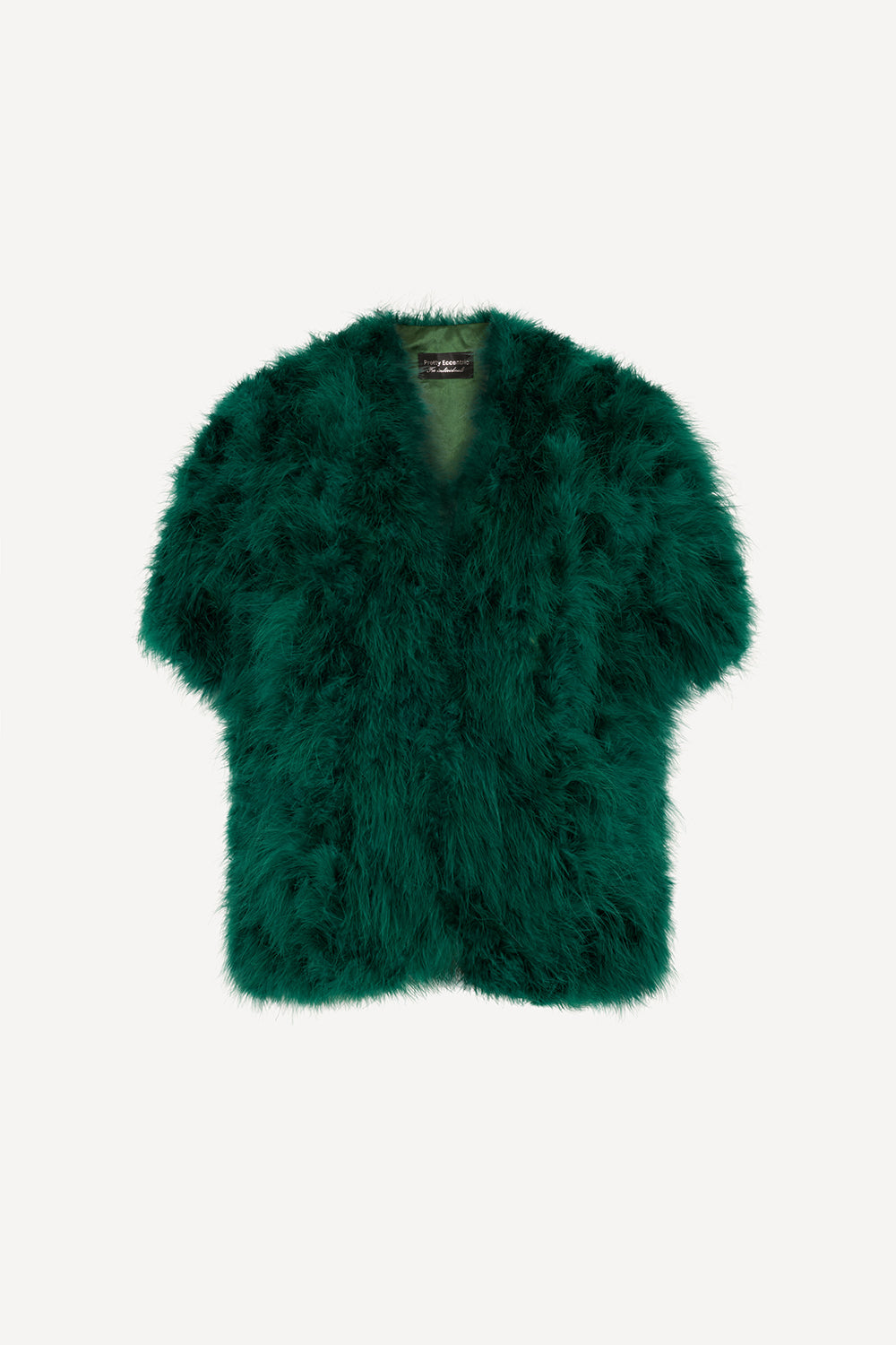 Feather stole in green