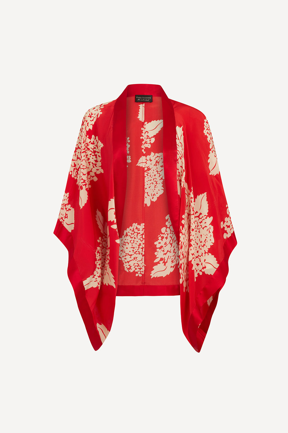 Kimono in red Hydrangea