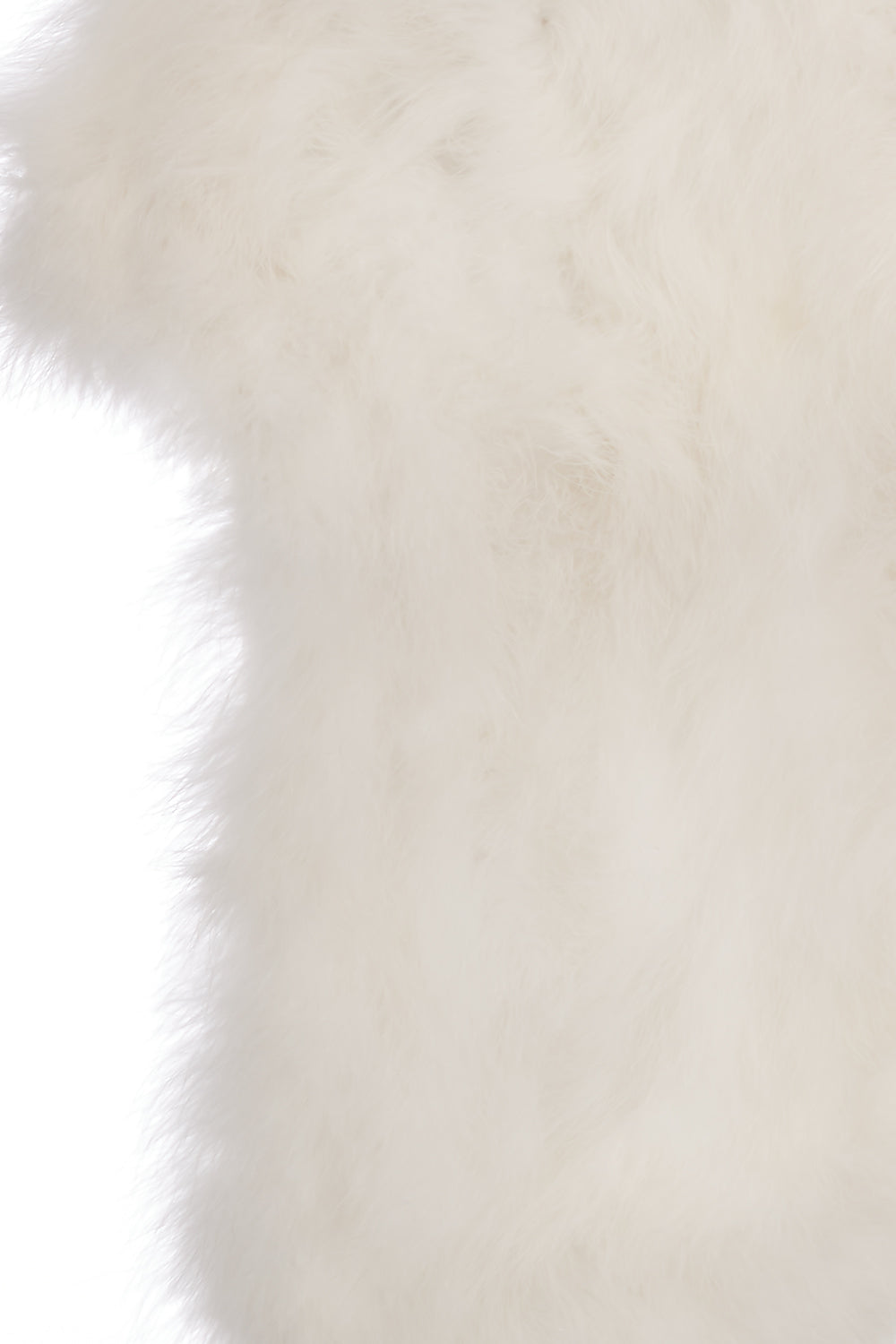 Feather stole in virgin white