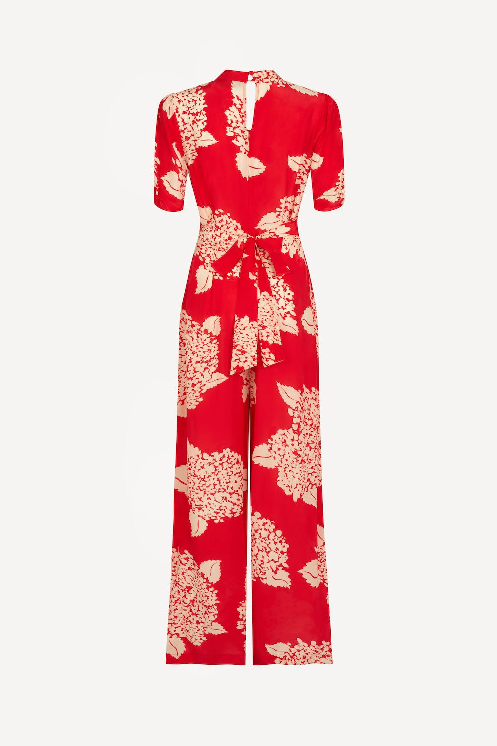 Mabel Jumpsuit in red Hydrangea