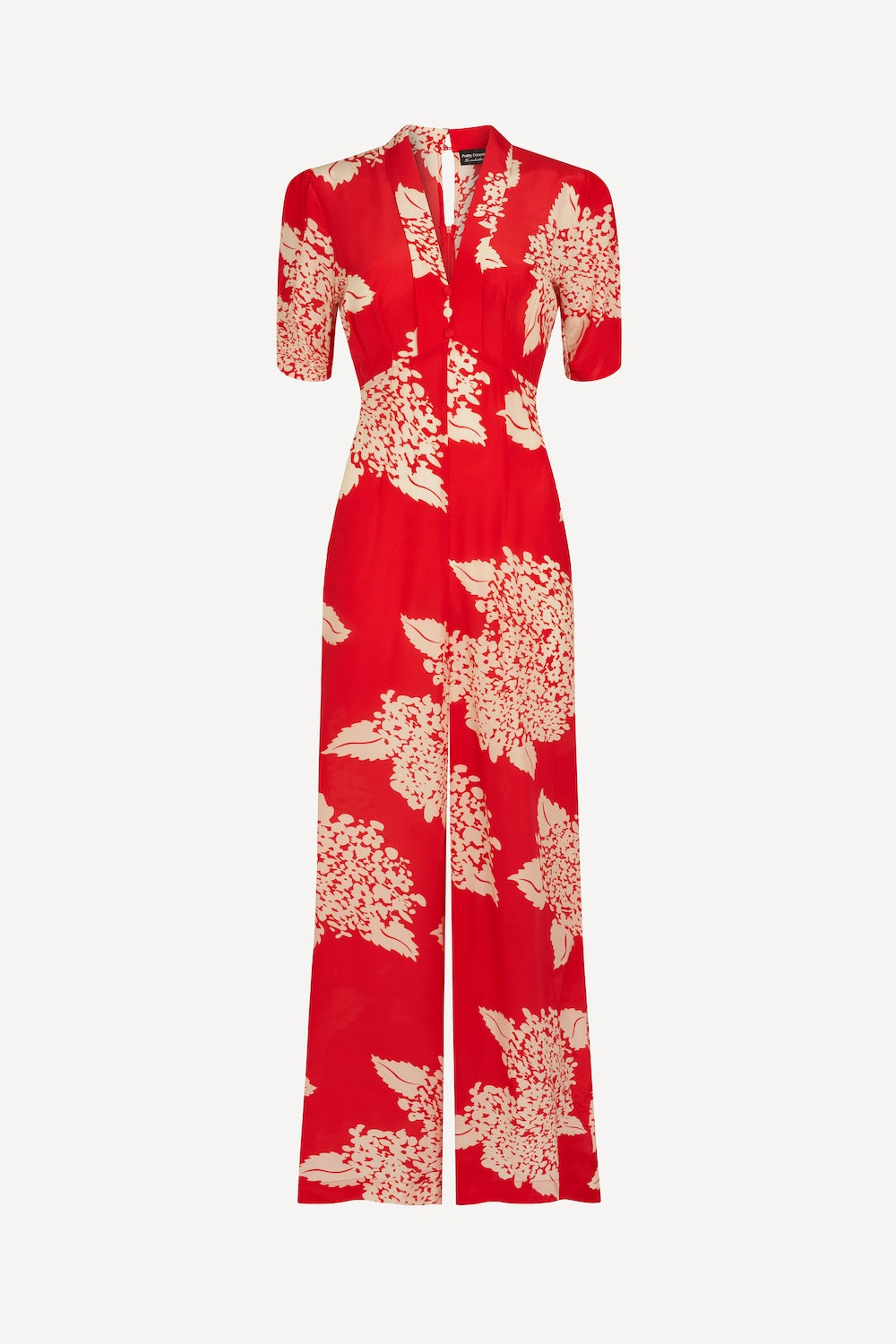 Mabel Jumpsuit in red Hydrangea