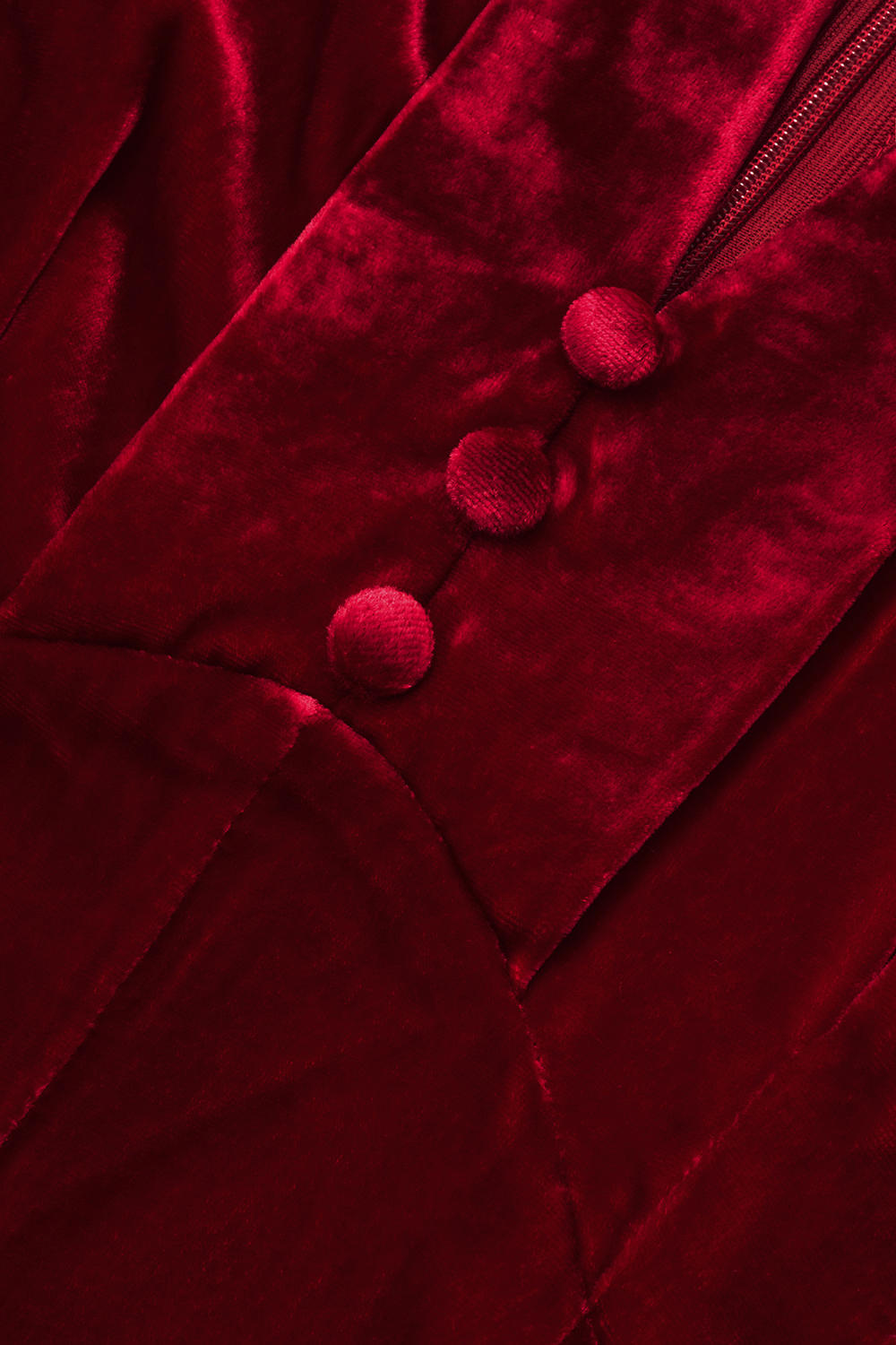 Mabel Jumpsuit in red velvet