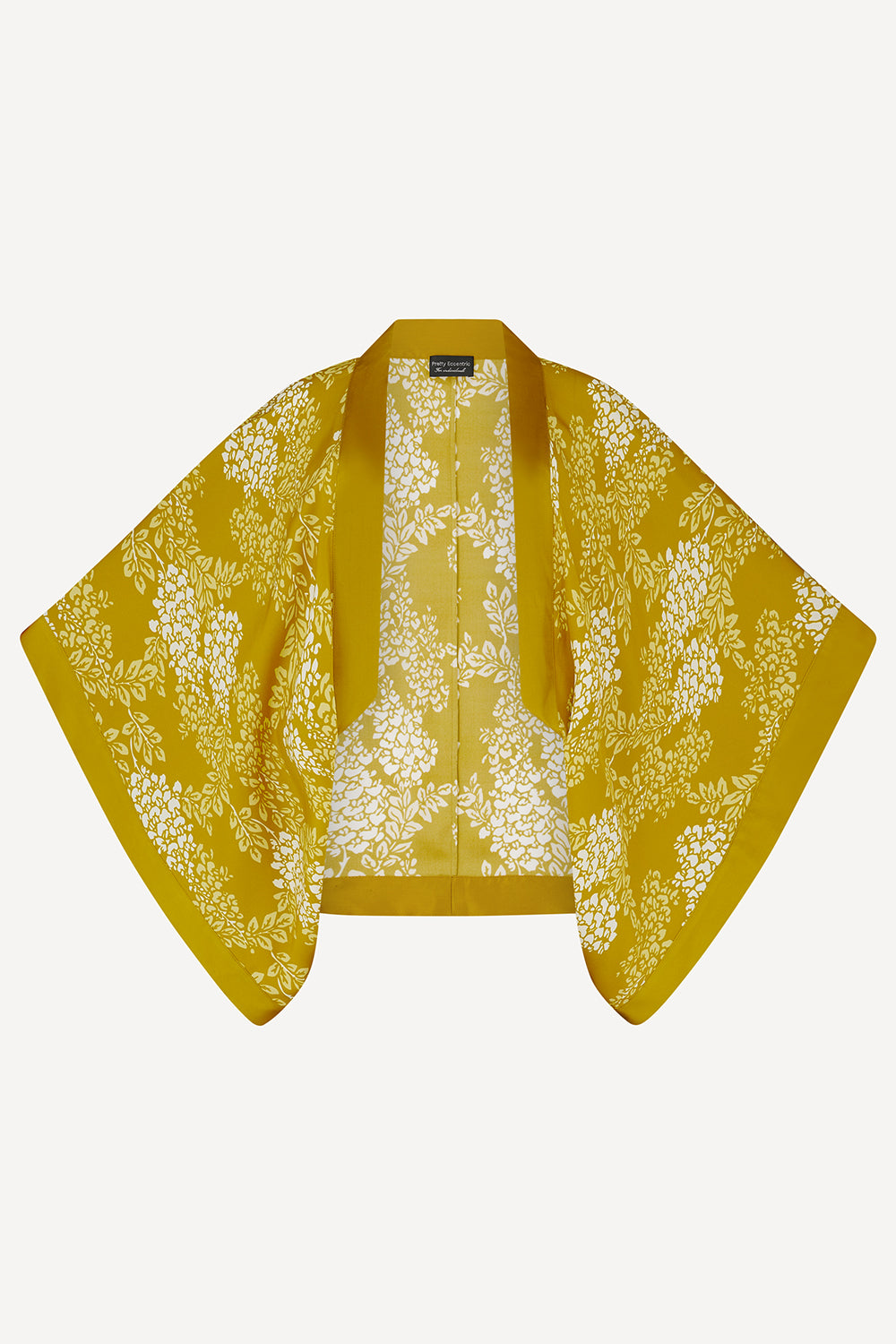 Gold Wisteria floral kimono