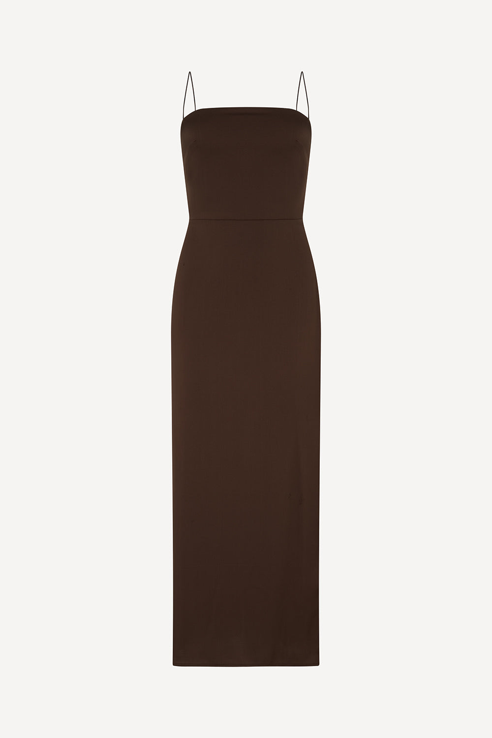 Chocolate silk blend Maxi slip slip dress