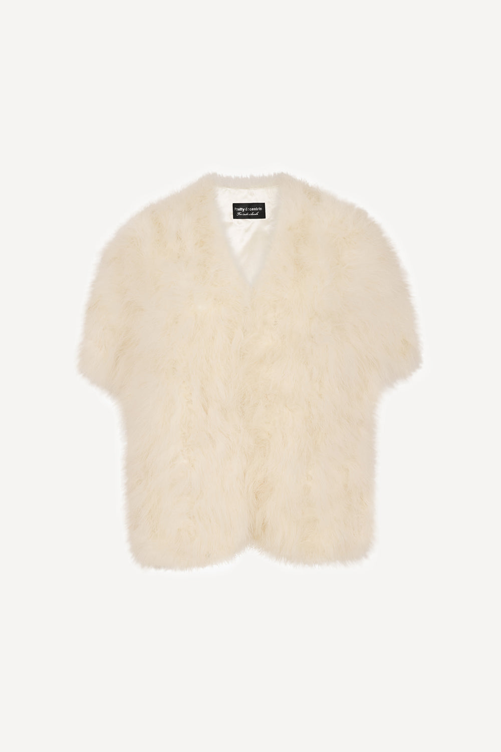 Feather stole in ivory
