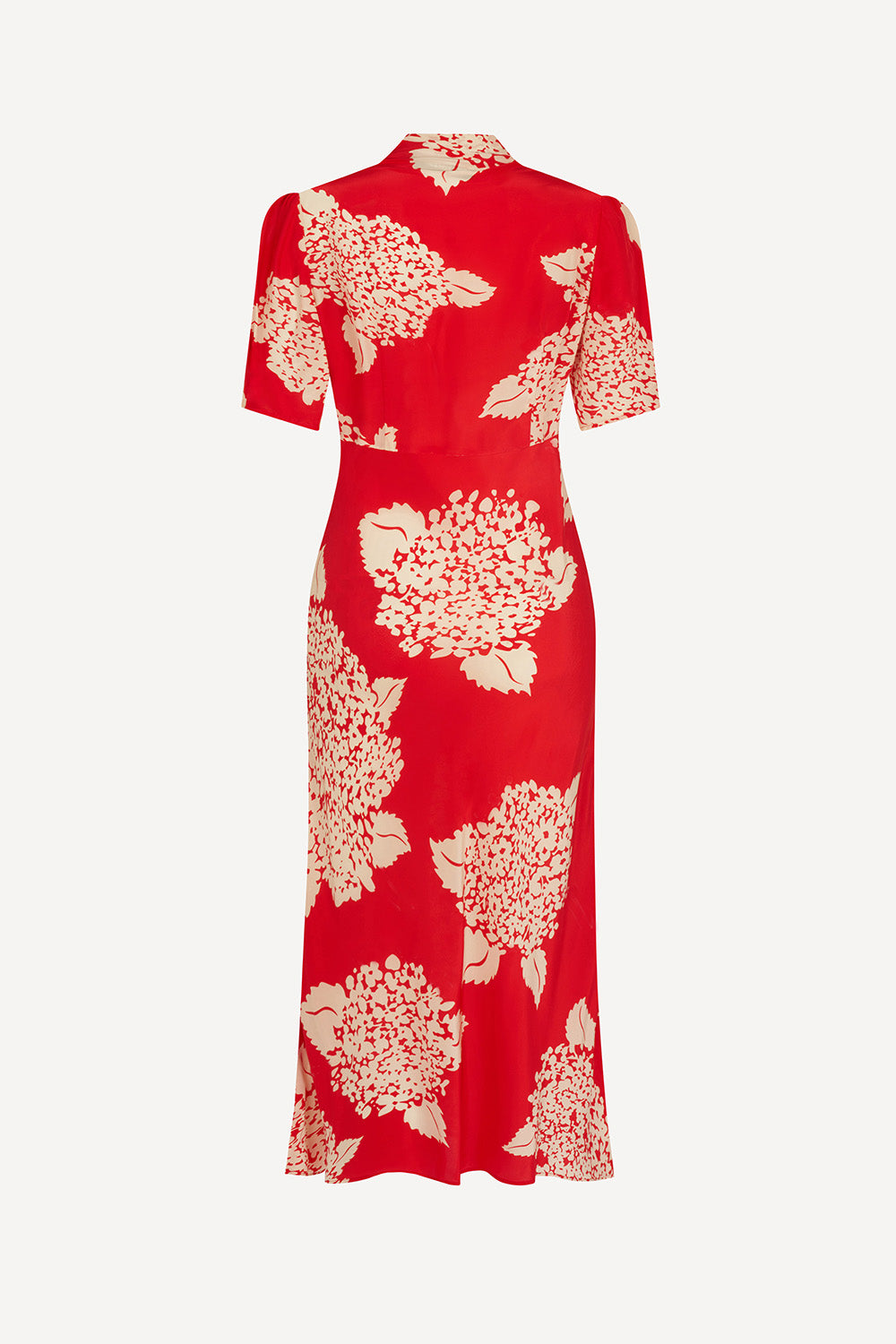 Mabel dress in red Hydrangea print