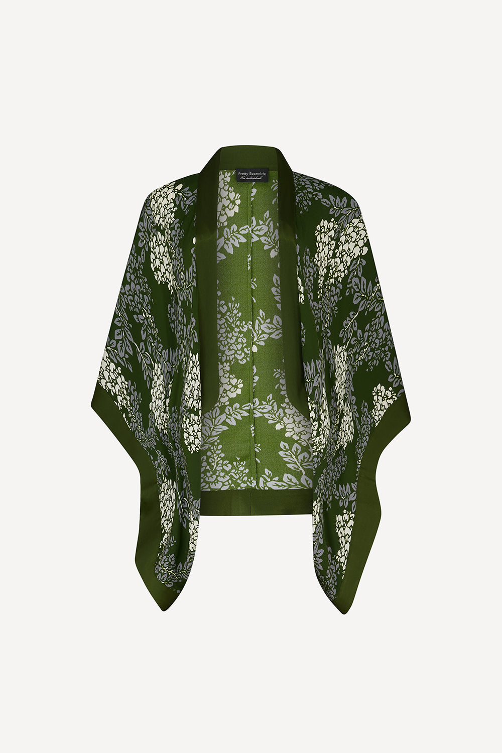 Khaki Wisteria Floral Kimono