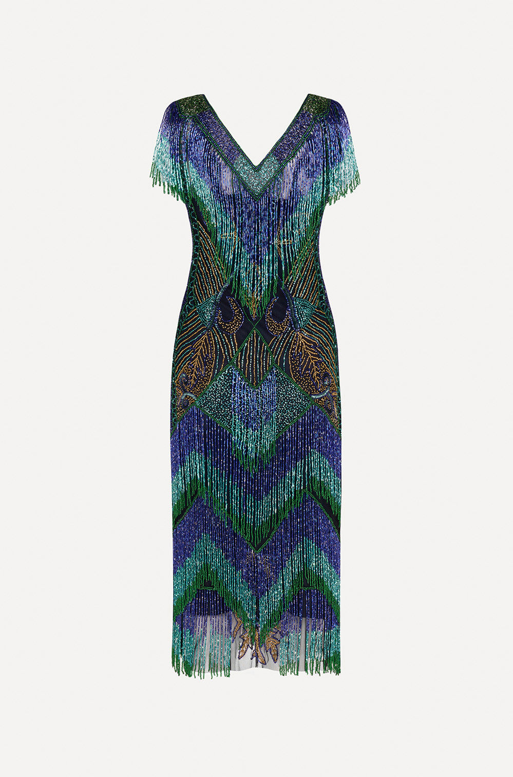 Peacock flapper dress