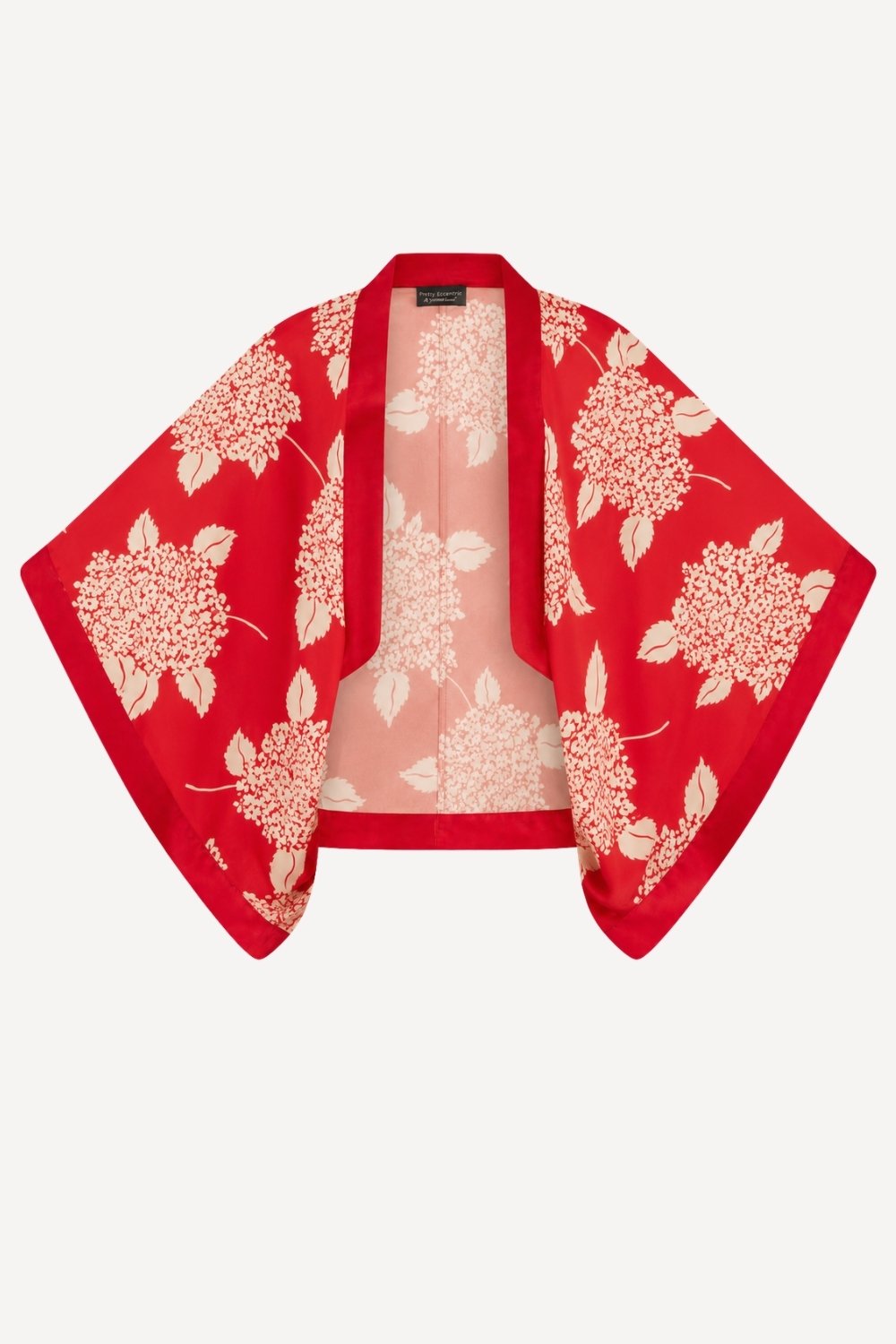 Kimono in red Hydrangea