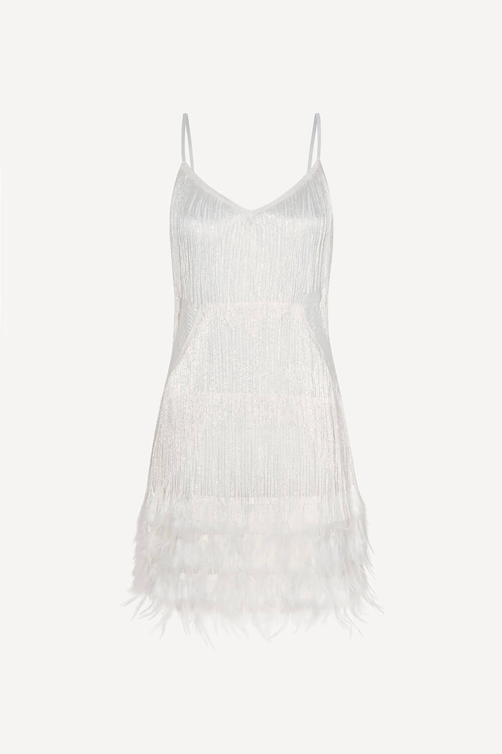 Hundred Watt tassel dress in white