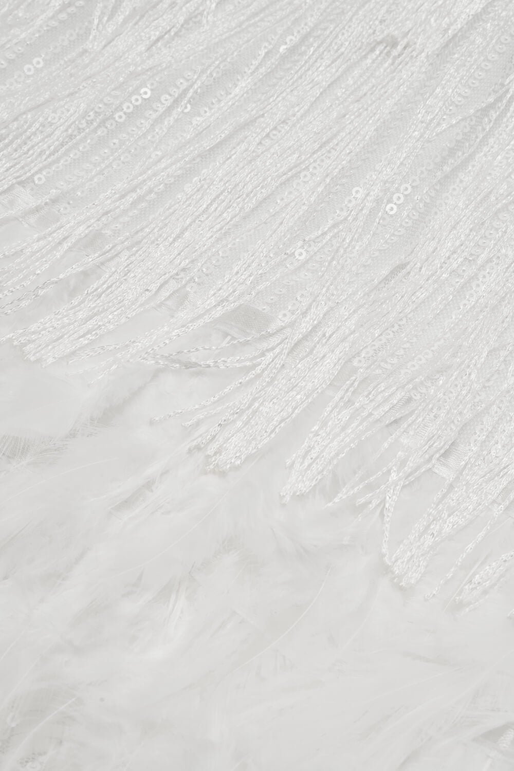 Hundred Watt tassel dress in white