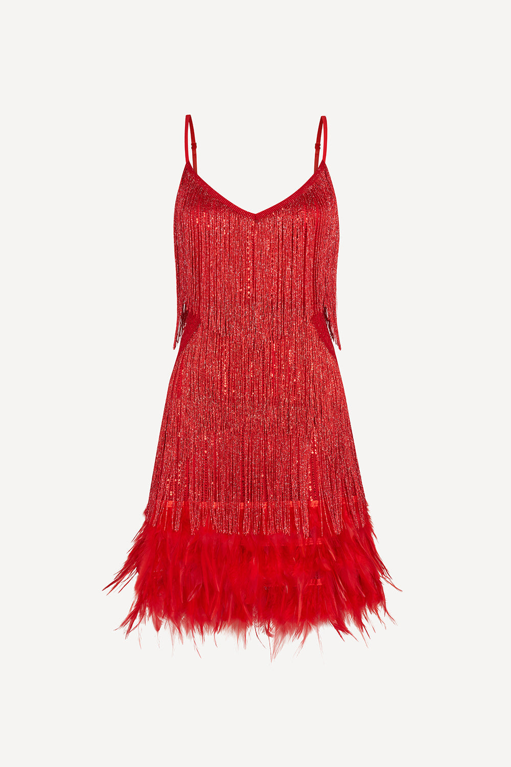 Hundred Watt tassel dress in red