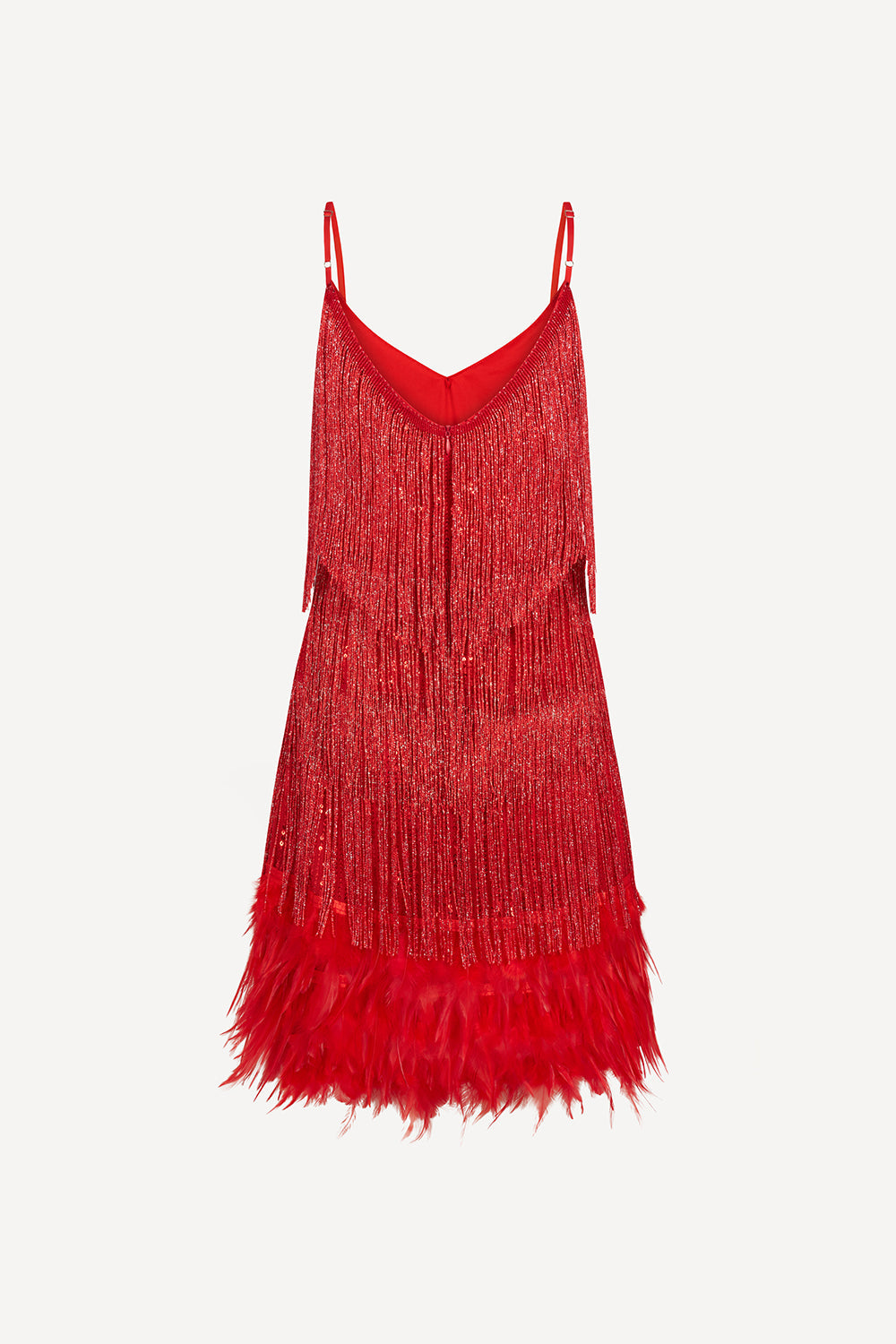 Hundred Watt tassel dress in red