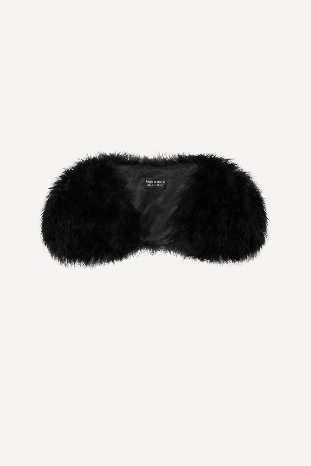 Feather bolero jacket in black