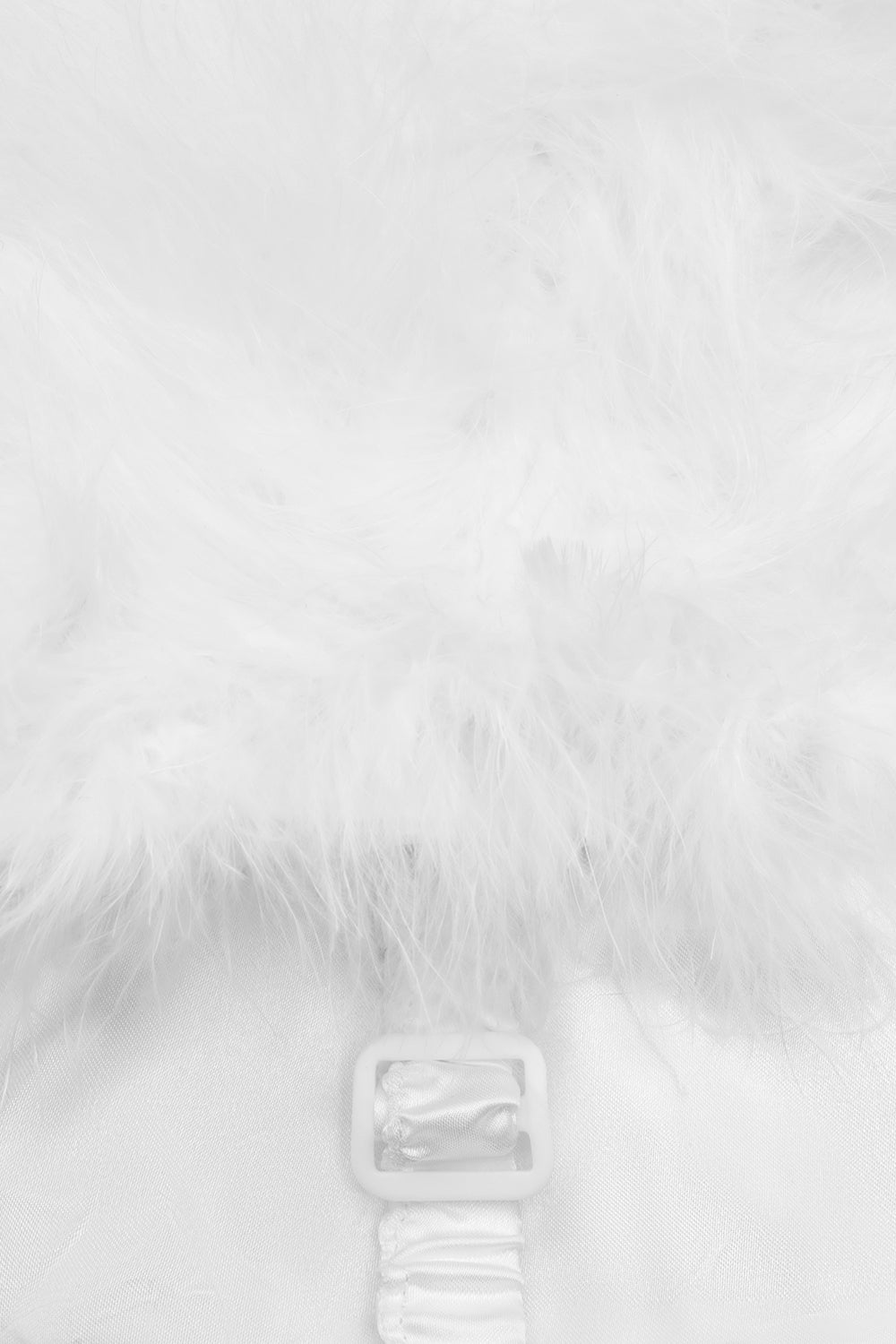 Feather bolero jacket in white