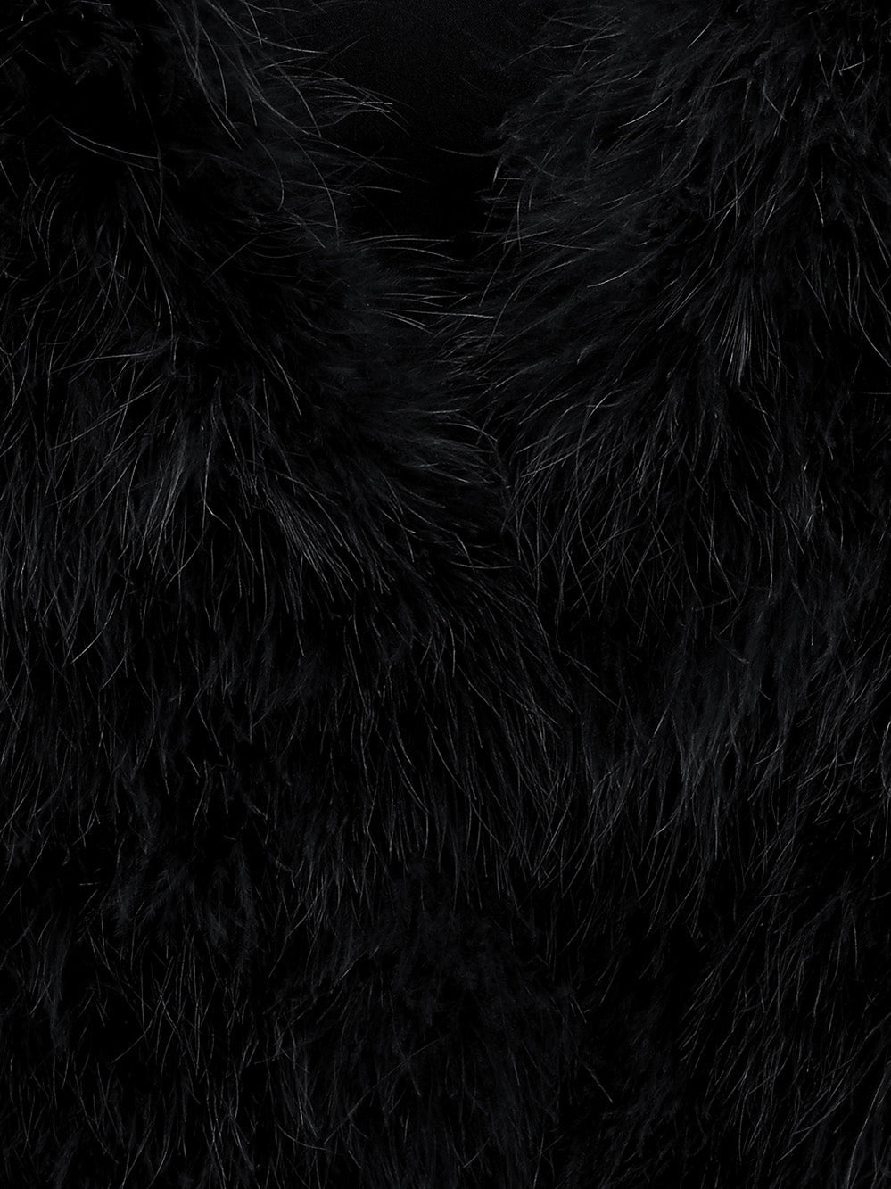 Feather stole in black
