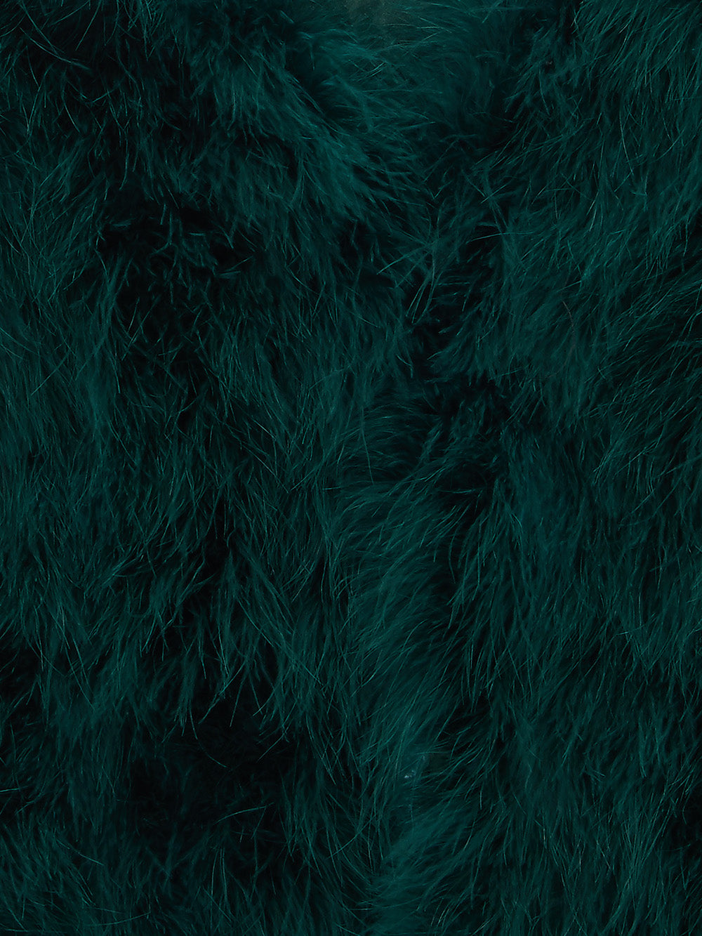 Feather stole in green
