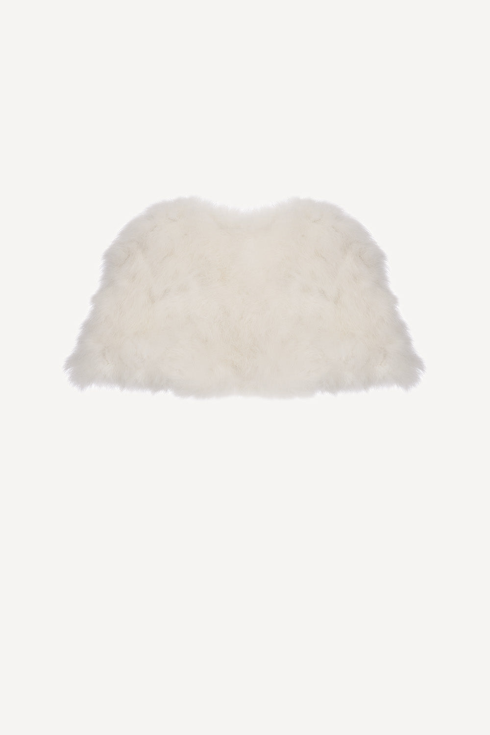 Feather stole in virgin white