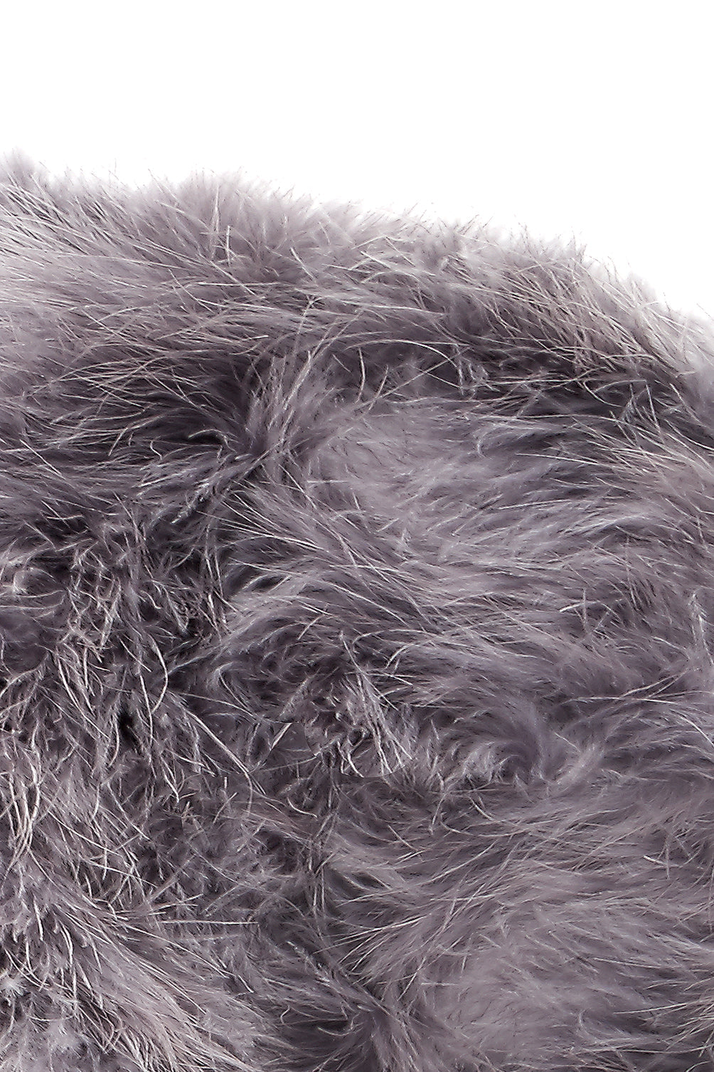 Feather bolero in silver grey